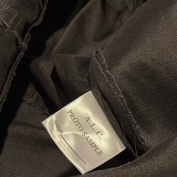 A.L.C. Livingston Short Sleeve Belted Button Front Belted Black Jumpsuit - Picture 3 of 12